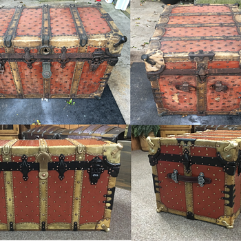 BB&B Vulcanized Fiber And Rawhide Trunk 1890's to 1910 ? - Furniture
