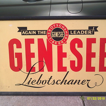 GENESEE LIEBOTSCHANER BEER SIGN - Advertising