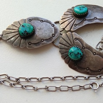 Silver Native American necklace, Paula Armstrong - Native American