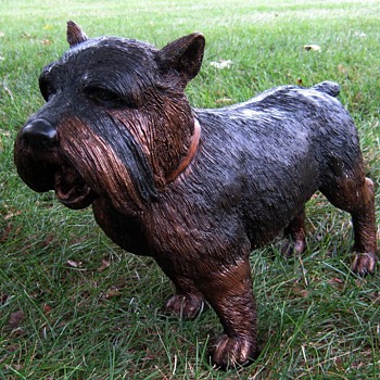 Life-Size Bronze Terrier Sculpture - Animals