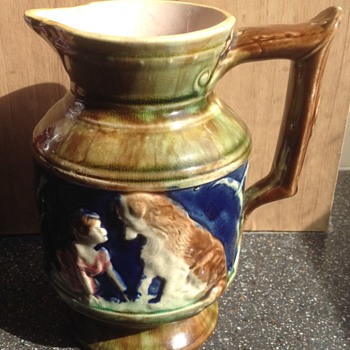 Majolica pottery jug - Pottery
