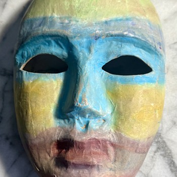 Painted Paper Mache Mask - Fine Art