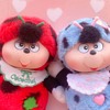 COCOCINEL: Babicinel the love bug rubber face plush pink & blue ladybug 