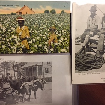 Black Americana Postcards Houston, Texas - Advertising