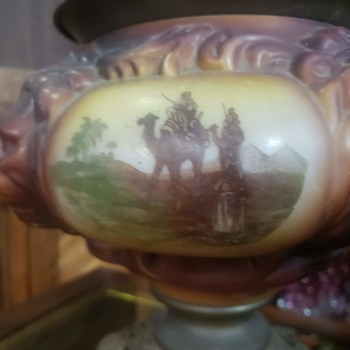 1890s GWTW Oil Lamp conversion Safari scenes - Lamps
