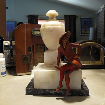J B Hirsch, Large Sophisticated Lady Lamp, 1925 - Lamps