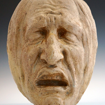 Jean-Joseph Marie Carriès (Fr., 1855-1894) Stoneware Mask - Art Nouveau
