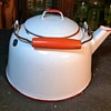 Red/White Enamelware Teapot