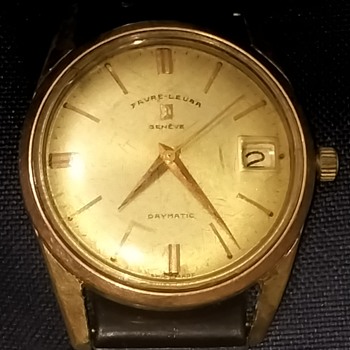 Vintage Old Favre Leuba Geneve Daymatic Swiss Made with Date Automatic Men's Wristwatch - Wristwatches