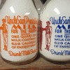 WAR SLOGAN MILK BOTTLES 1 COLOR/ 2 COLORS