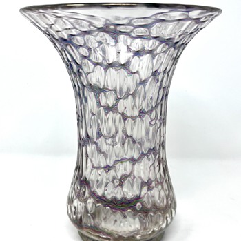 Loetz late period "Chine" vase with multicolored threads, ca. 1930 - Art Glass