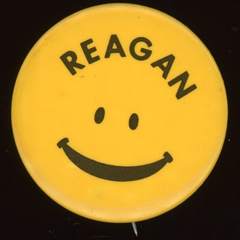 Ronald Reagan Smiley Pin - Medals Pins and Badges