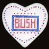 George Bush Sr. Heart Shaped Pin