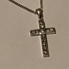 Vintage silver cross pendant 