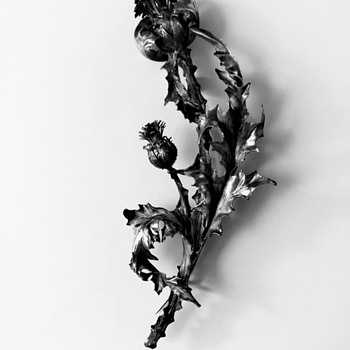 Art nouveau thistle brooch - Art Nouveau