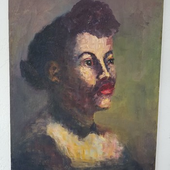 Anyone recognise this oil portait of Afro American woman? - Fine Art