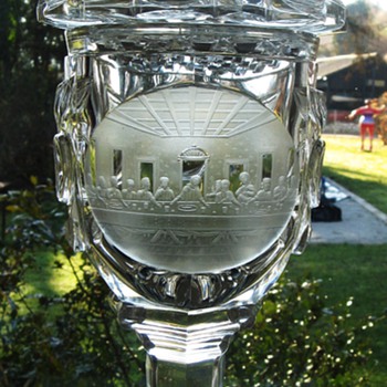 Bohemian Goblet with Cover - Art Glass