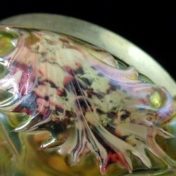 Pallme Konig ABSTRACT Art Nouveau Sweetmeat Jar - Art Glass