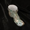 Victorian Welz cased spatter glass short boot ornament 