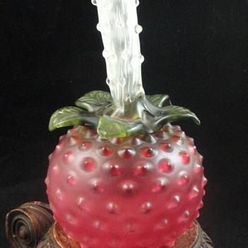 Harrach Hobnail Berry Art Glass Vase for the American Market - Art Glass
