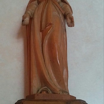 Vintage Anri Carved Madonna Figurine - Figurines