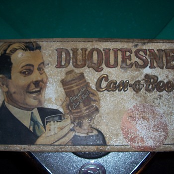 Vintage DUQUESNE CAN-O-BEER SIGN - Breweriana