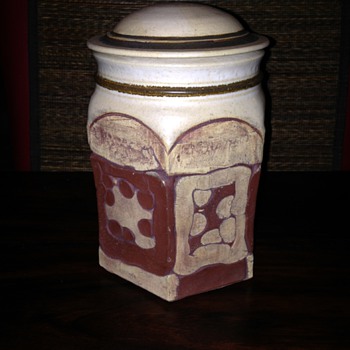 Brutalist Lidded Jar - Pottery