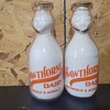 HAWTHORNE DAIRY...SMITHFIELD & ADENA OHIO COP THE CREAM MILK BOTTLES