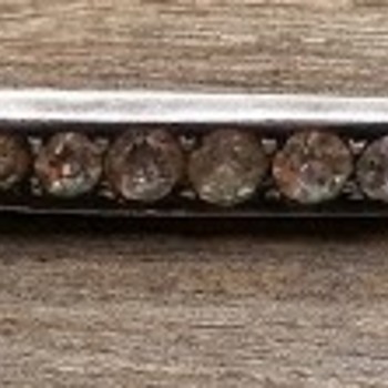 Silver Bar Brooch - Costume Jewelry