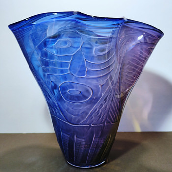 Unique African Totem vase by Jan Erik Ritzman Transjö 1989 - Art Glass