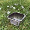 Bohemian Art Nouveau shaded purple martele glass bowl in Irish silver plate holder 