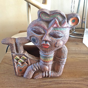 Figural abstract vase