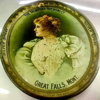 Montana brewery early beer tray - Breweriana