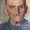 Oil Portrait of a Man with Intensely Blue Eyes