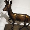 Vintage bronze deer bronze statue 