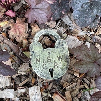 N.S.W G R Jackson brass padlock - unearthed while gardening! - Railroadiana