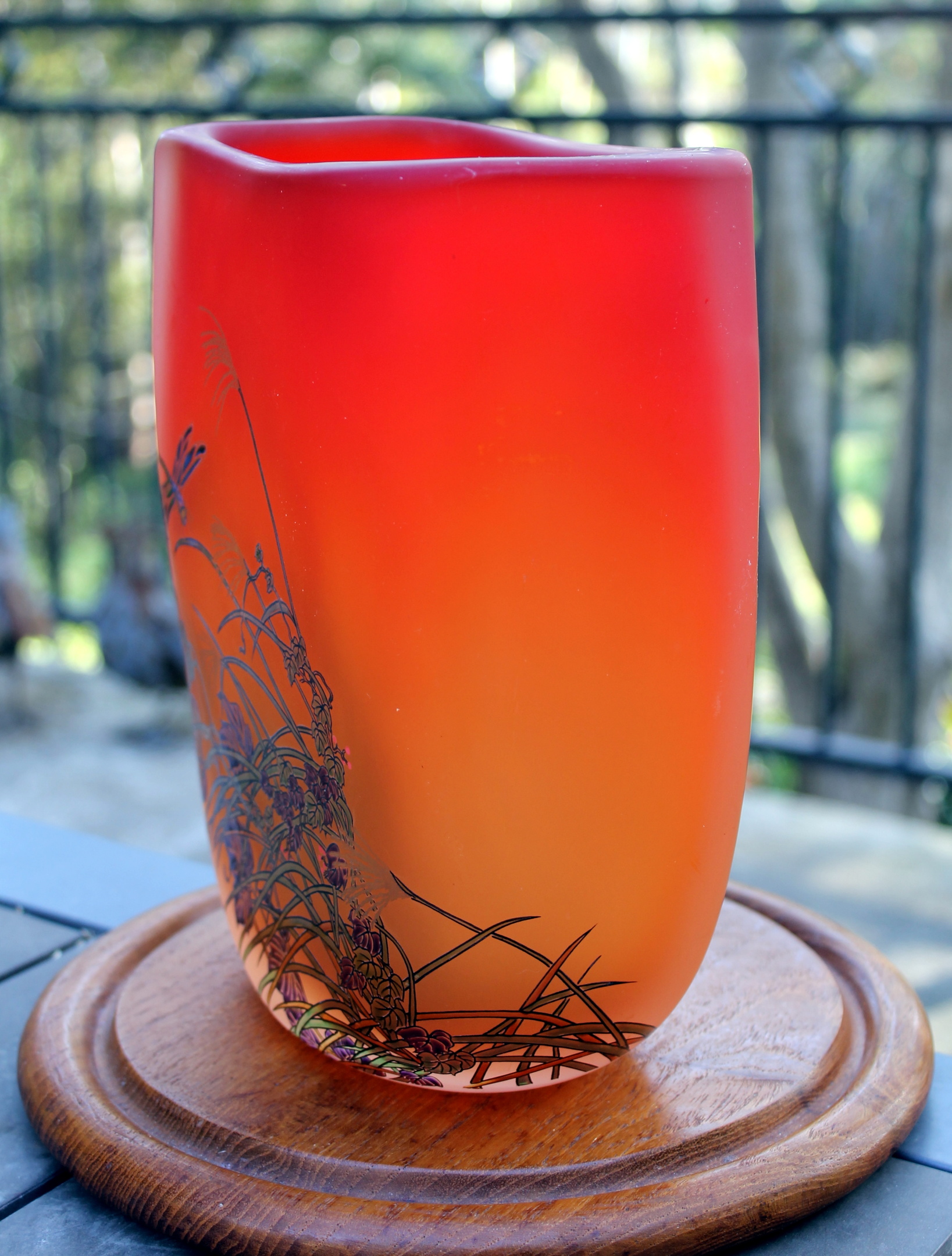 Dragonfly glass vase from Japan Collectors Weekly