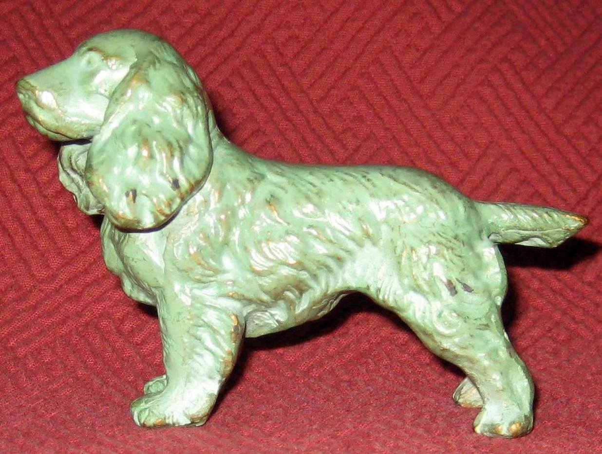 vintage cold painted bronze springer spaniel | collectors weekly