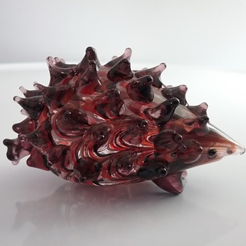 Fitz & Floyd glass hedgehog  - Animals