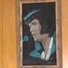 VINTAGE CRYING ELVIS ON FELT