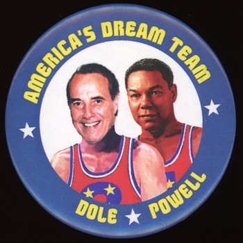 Bob Dole Colin Powell America's Dream Team Pin - Medals Pins and Badges