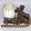 Rare 19th Century Cherub Match Holder