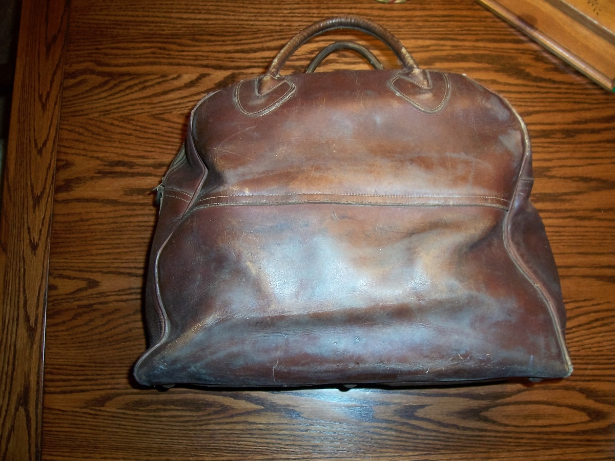 ll bean leather tote vintage