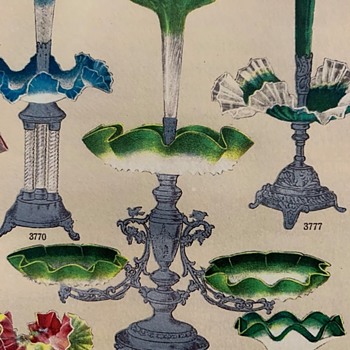 Carl Hosch Catalog Photos of Various Bohemian Art Glass Compotes and Decors for Roycroftbooksfromme1 - Art Glass