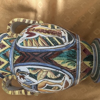 Italian Majolica Vase - Pottery