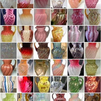 Documented Victorian Harrach Art Glass Pitcher in 50 Decor Variants - Art Glass