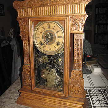 1910 Gilbert Kitchen/Mantle Clock, Model 3205 With Alarm. - Clocks