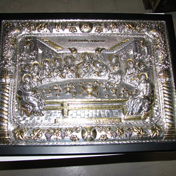 "The Last Supper" reproduction. Hand Made in .950 silver with Gold Gilding - Silver