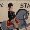 General Stark at Bennington Needlepoint Pillow Based on General Stark Tavern Sign