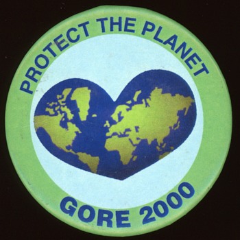 Protect the Planet Al Gore 2000 Pin - Medals Pins and Badges